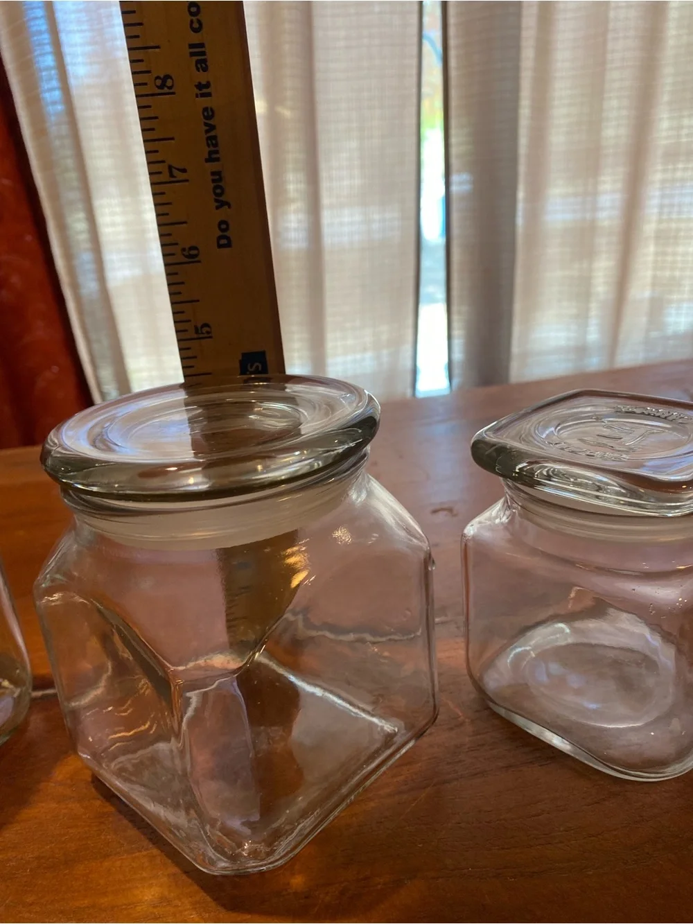 Set  of 3 Apothecary Jars with Lids- no label